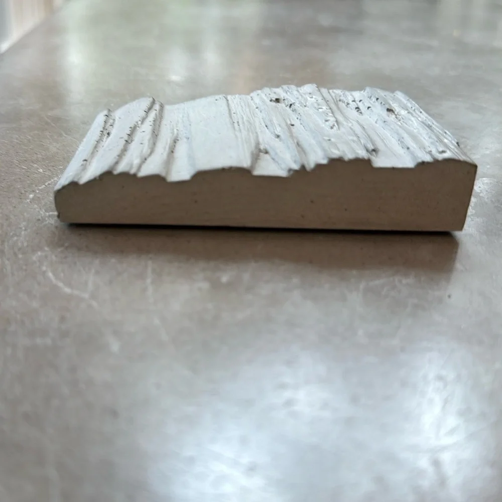 Concrete grey soap dish